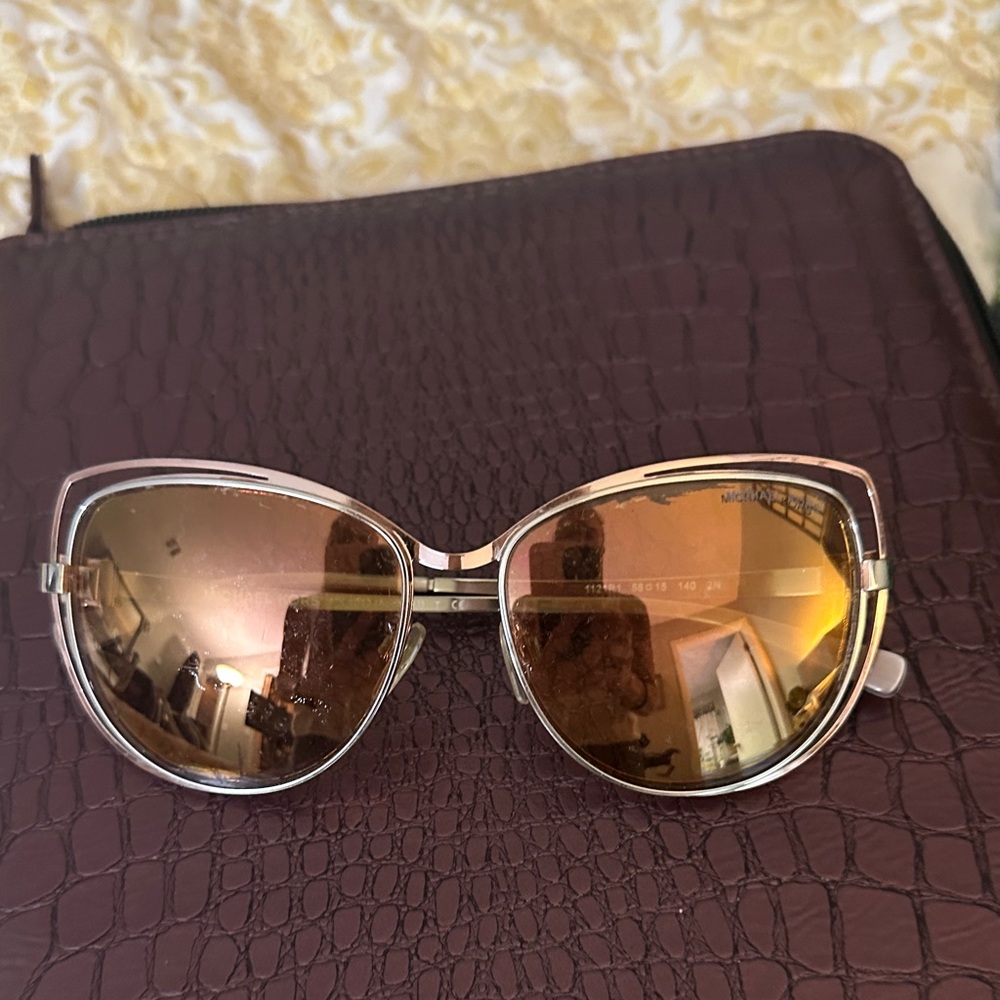Michael Kors Gold and Brown Sunglasses